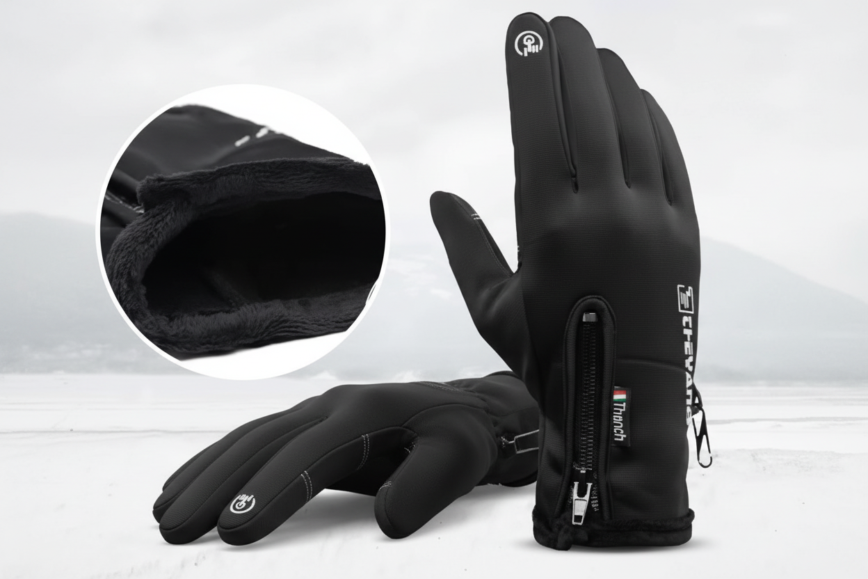 Winter Warm Gloves Touch Screen Windproof Cold-proof Cycling Gloves, Men's Women's Running, Hiking Skiing Gloves