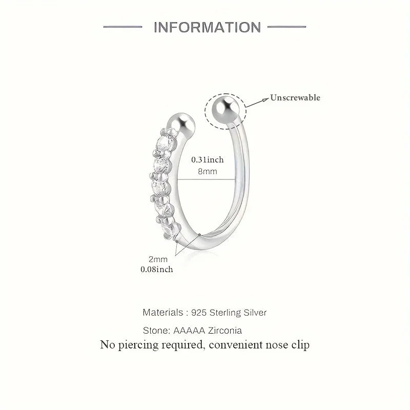 Fashion Copper Fake Nose Rings for Women Hypoallergenic Cartilage Cuff Earrings Falso Nose Piercing Jewelry