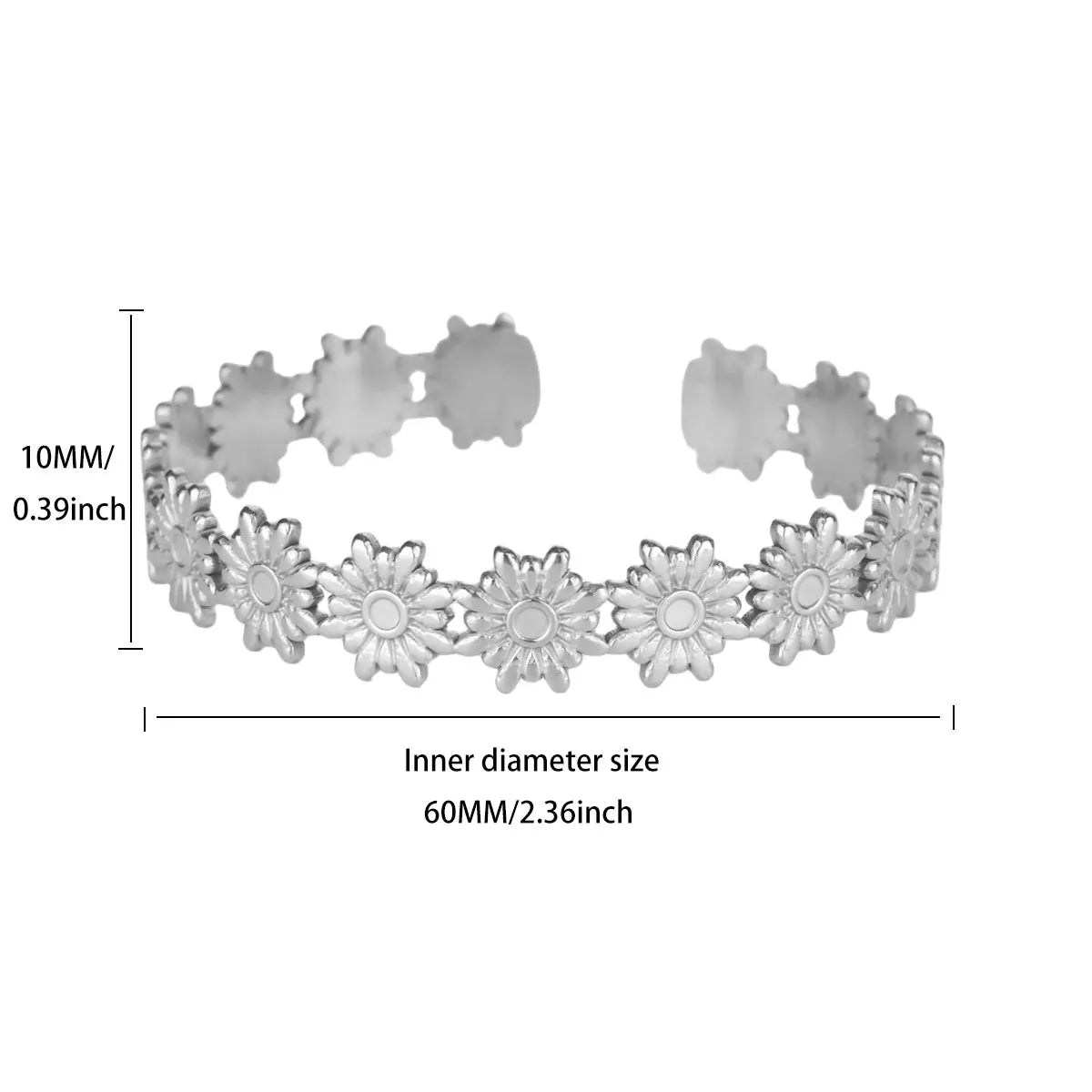 Gold Plated 316L Stainless Steel Hollowed-out Geometry Bracelet for Women Simple Punk no fade Wrist Jewelry Accessory New Trendy