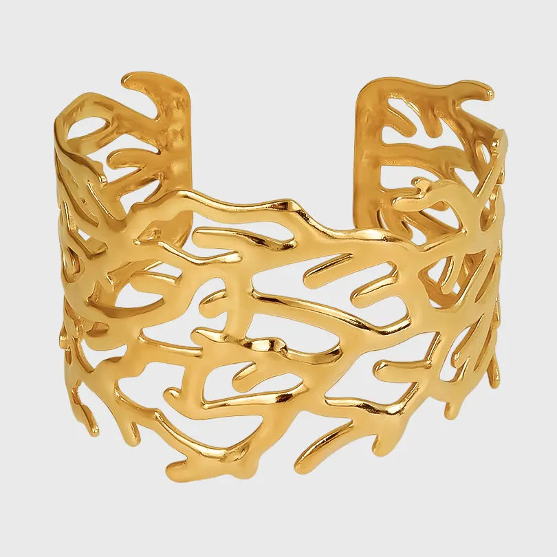 1Pc Stainless Steel Women Hammered Irregular Bowknot Flowers Chunky Open Bracelet Trendy  Animal Butterfly Cuff Bangle Jewelry