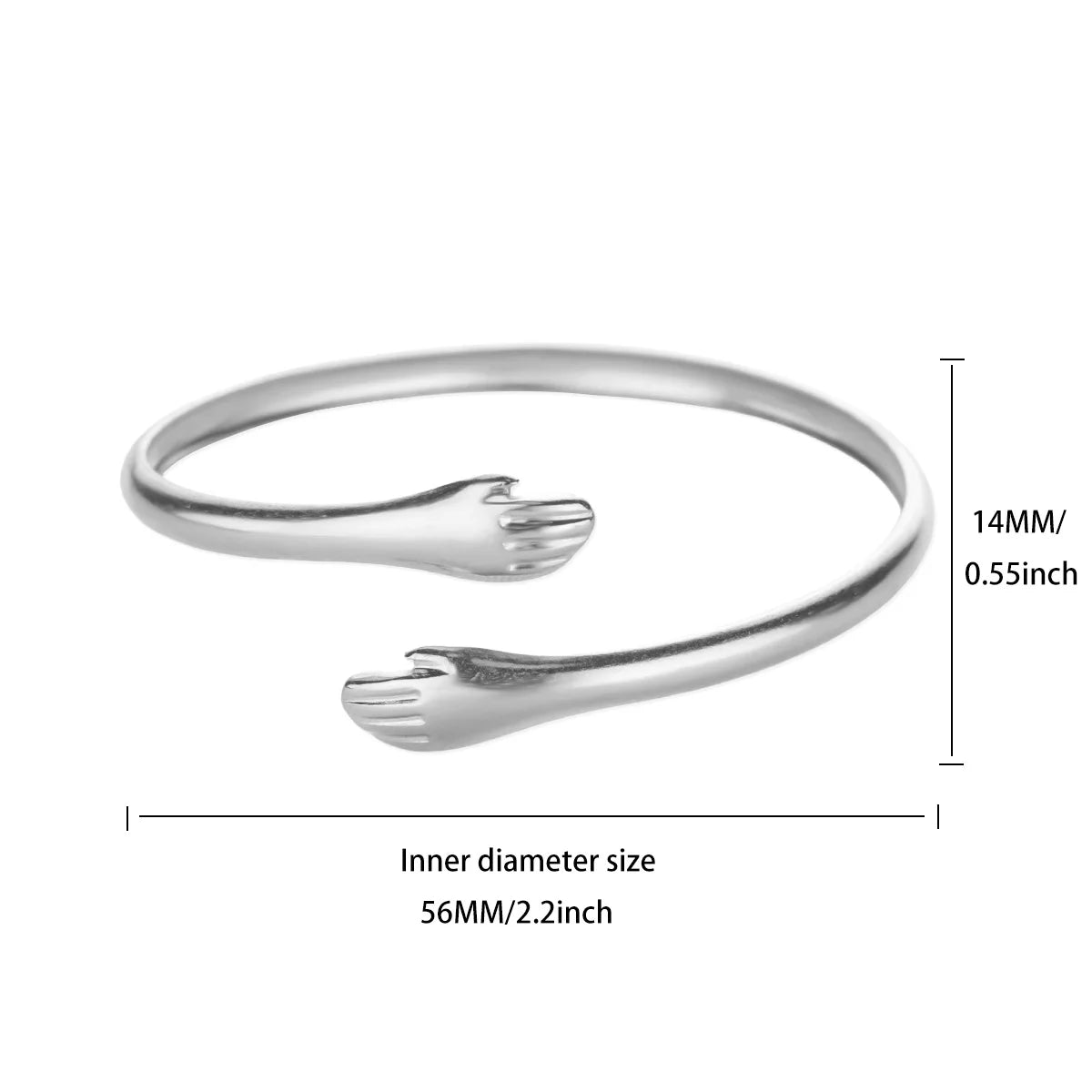 Gold Plated 316L Stainless Steel Hollowed-out Geometry Bracelet for Women Simple Punk no fade Wrist Jewelry Accessory New Trendy