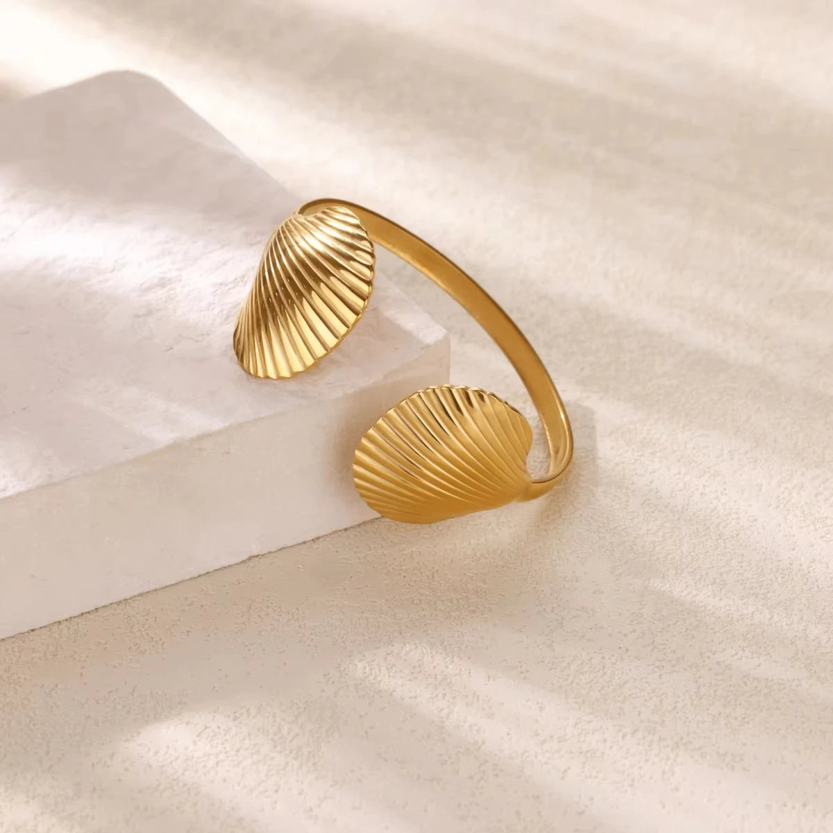 Gold Plated 316L Stainless Steel Hollowed-out Geometry Bracelet for Women Simple Punk no fade Wrist Jewelry Accessory New Trendy