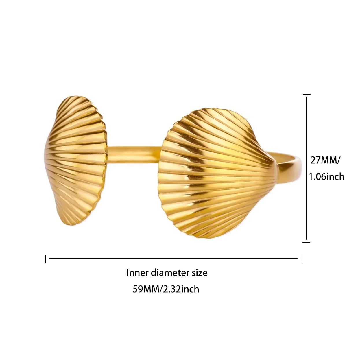 Gold Plated 316L Stainless Steel Hollowed-out Geometry Bracelet for Women Simple Punk no fade Wrist Jewelry Accessory New Trendy