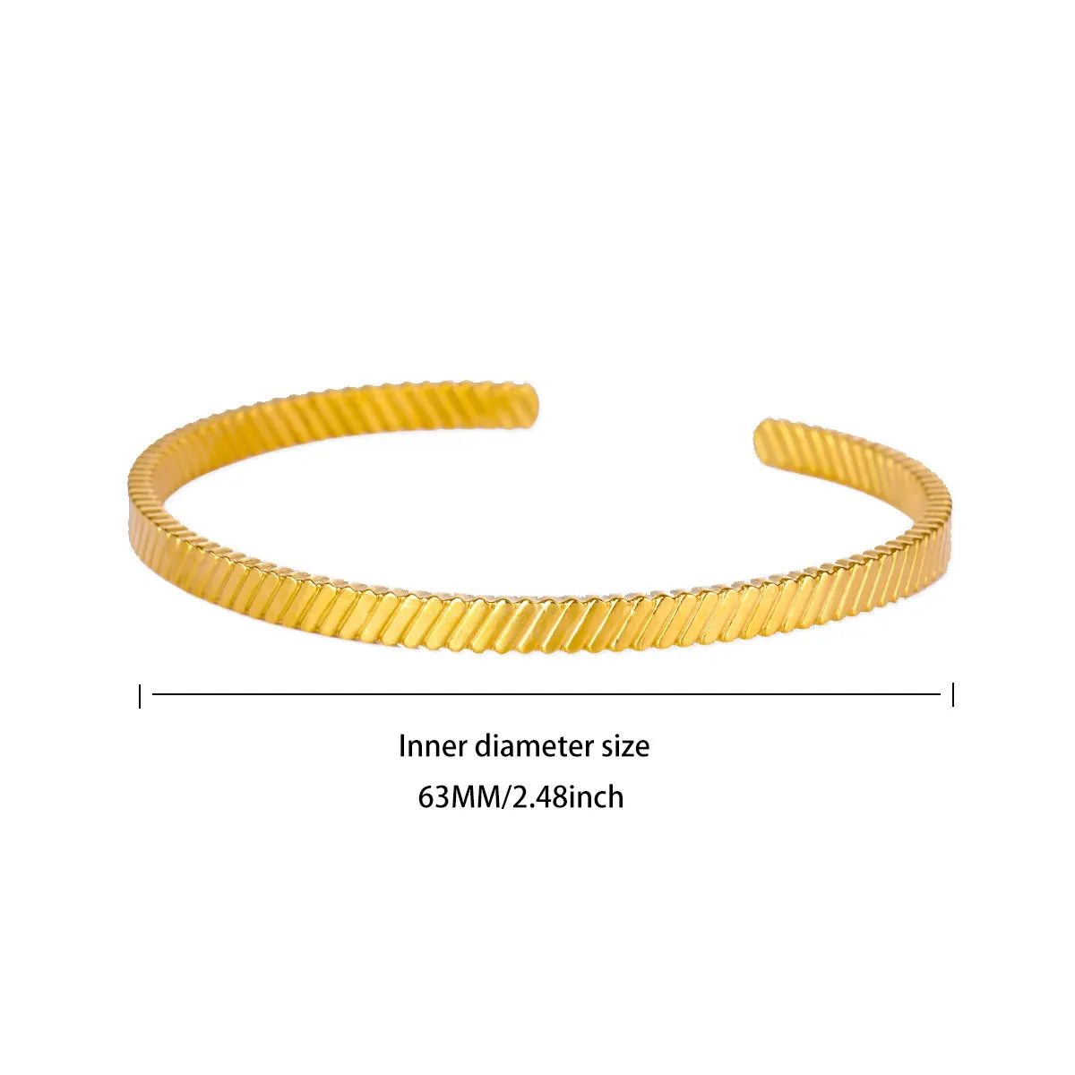 Gold Plated 316L Stainless Steel Hollowed-out Geometry Bracelet for Women Simple Punk no fade Wrist Jewelry Accessory New Trendy