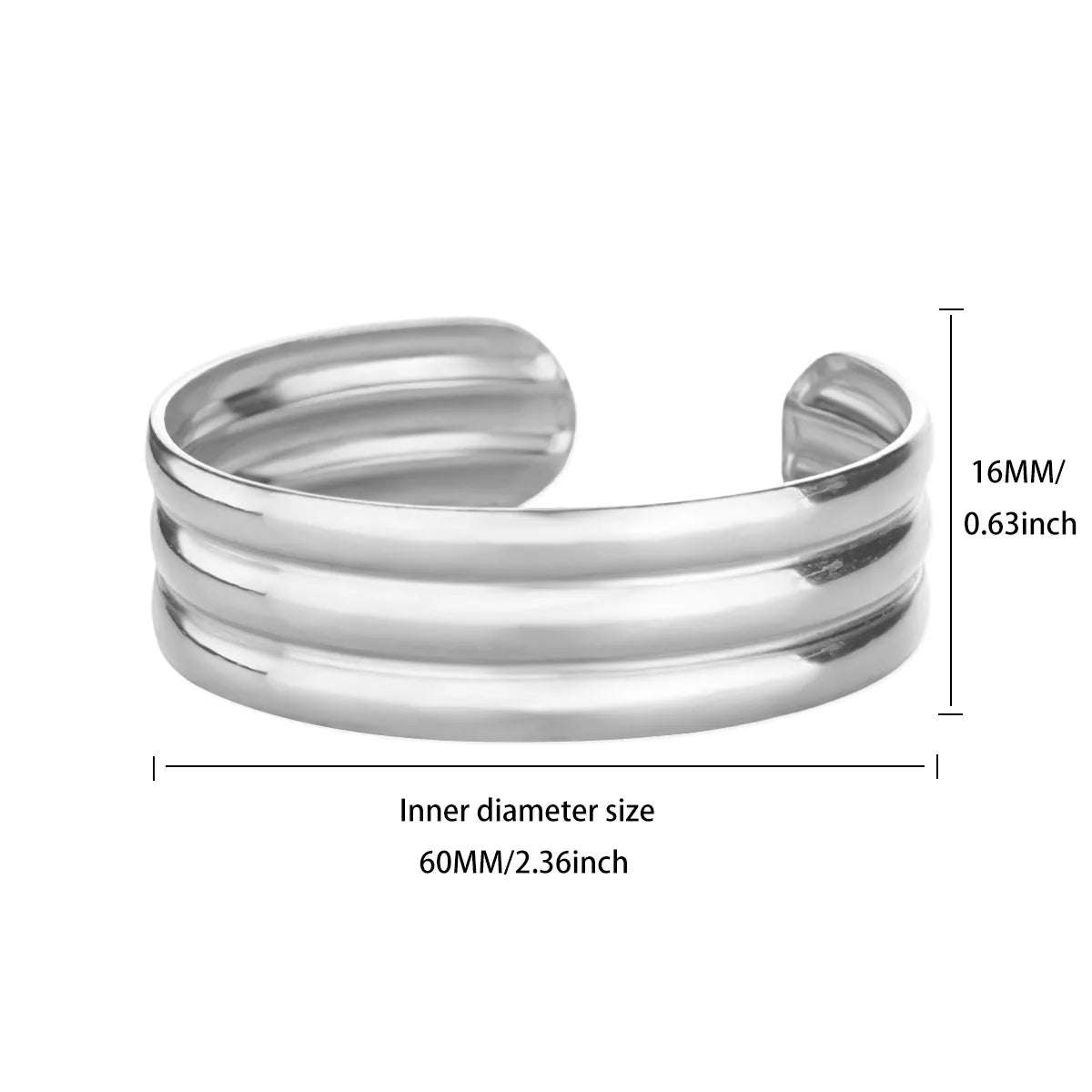 Gold Plated 316L Stainless Steel Hollowed-out Geometry Bracelet for Women Simple Punk no fade Wrist Jewelry Accessory New Trendy