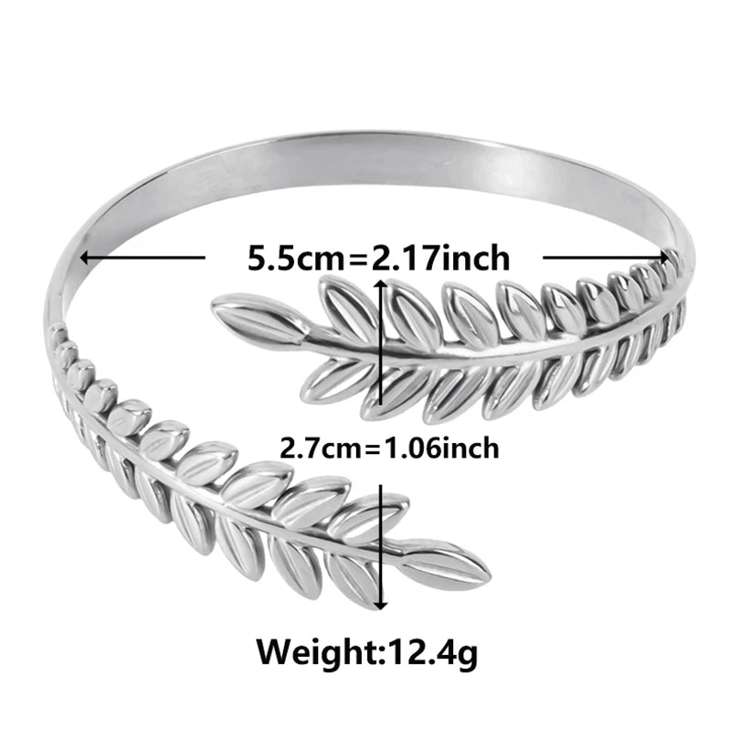 1Pc Stainless Steel Women Hammered Irregular Bowknot Flowers Chunky Open Bracelet Trendy  Animal Butterfly Cuff Bangle Jewelry